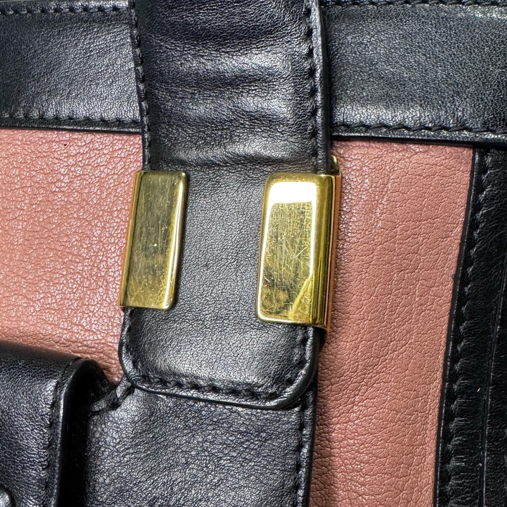 Chloe Vintage Alice Satchel in Black and Pink - Picture 4 of 16